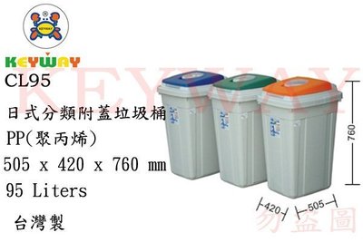 KEYWAY館 CL95日式分類附蓋垃圾桶 所有商品都有.歡迎詢問