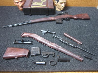 WB4二戰部門 蘇聯紅軍1/6褐黑色SVT-40狙擊槍一把(可組裝式) mini模型