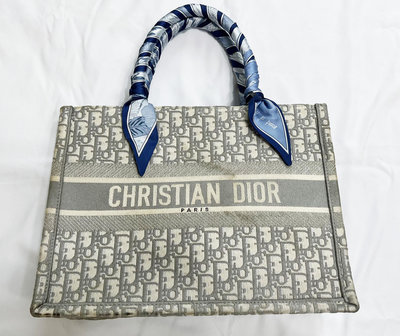 Dior 迪奧 BOOK TOTE 帆布 刺繡 手提袋 購物袋 托特包
