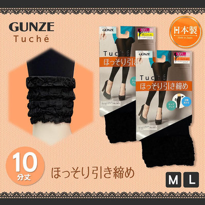 【e2life】日本製 Gunze 郡是 60D 十分丈 蕾絲 內搭褲 legging
