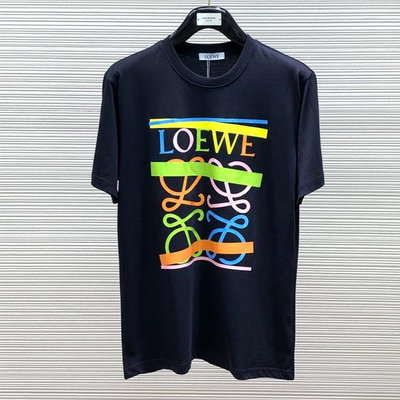 『名品站』Loewe休閒短袖T恤 英倫風型男圓領T恤 原單大牌 專櫃精品簡約舒適LOGO圖案印花Tee46AT450