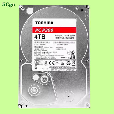 5Cgo【含稅】TOSHIBA/東芝 P300系列 HDWD240 4TB 5.4k 128MB SATA 3.5吋桌上型電腦存儲遊戲