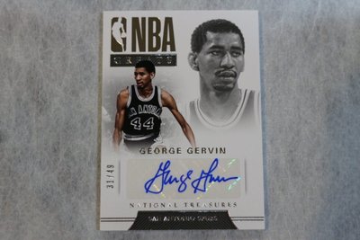 2017-18 大國寶 NBA Greats Auto George Gervin 限量49張簽名卡~名人堂球星
