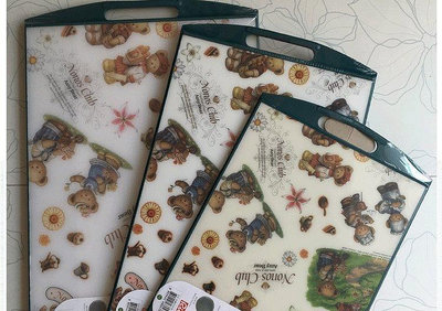 【精選好物】韓國原裝泰迪熊菜板塑膠抗菌納米銀水果切板寶寶輔食砧板案板