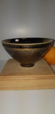 《壺言壺語》台灣陶藝名家李春和手作金釉彩茶碗 全新完整..喜歡可議價