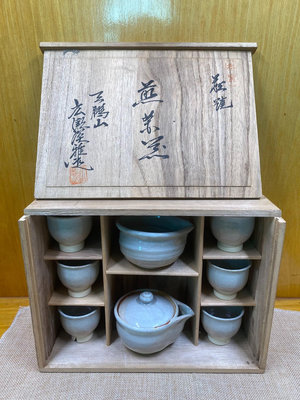 日本 萩燒本窯 天鵬山 広瀨淡雅作煎茶器