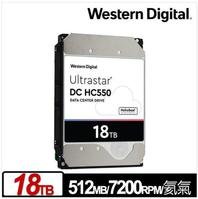 麒麟商城-WD 18TB 3.5吋企業級SATA硬碟(WUH721818ALE6L4)/5年保