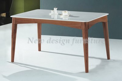 【N D Furniture】台南在地家具-腳實木人造石面130cm餐桌/4.3尺餐桌YQ