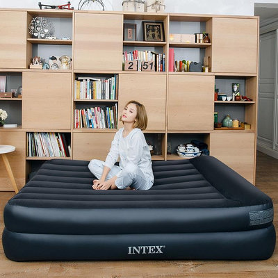 intex64124充氣床墊 雙人家用床加厚雙層簡易床氣墊床現貨