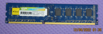 【寬版雙面顆粒】SP 廣穎電通 Silicon Power DDR3-1333 4G 桌上型二手記憶體 (原廠終保)