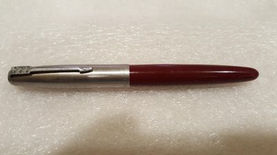 古董級TELEX鐵力士 不銹鋼"81"紅桿鋼筆