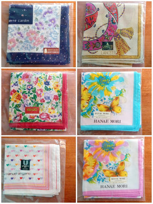 日本純棉手帕絲巾繁華彩繪流蘇蝴蝶