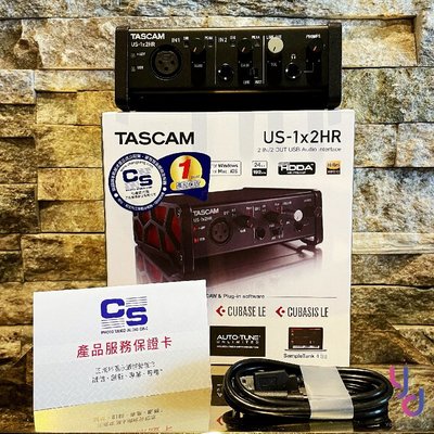 分期免運 贈錄音軟體/線材組 日本 Tascam US 1x2 HR 最新版 錄音 聲卡 介面 2i2 編曲 Midi