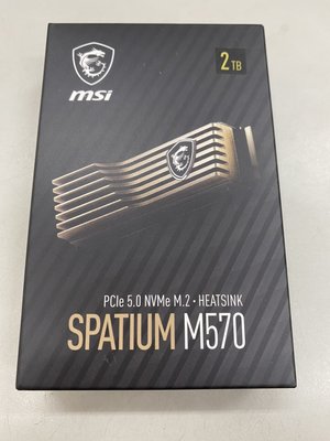 MSI SPATIUM M570 HS 2TB PCIe 5.0 NVMe M.2 固態硬碟 全新📌自取價9500