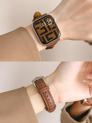 PSNLD適用蘋果iwatch手表表帶皮質applewatch手表帶小眾高級-實惠小店