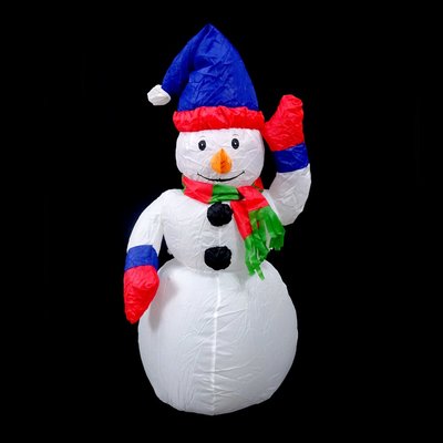 充氣雪人聖誕節派對佈置 1.2米充氣藍帽圍巾雪人