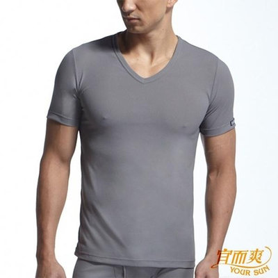 【宜而爽】3件組時尚吸濕排汗速乾型男短袖衫~灰 UE1108