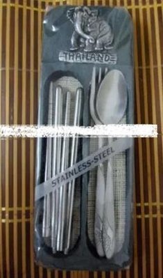 【熱賣精選】泰國製筷子湯匙叉子組餐具 1583c