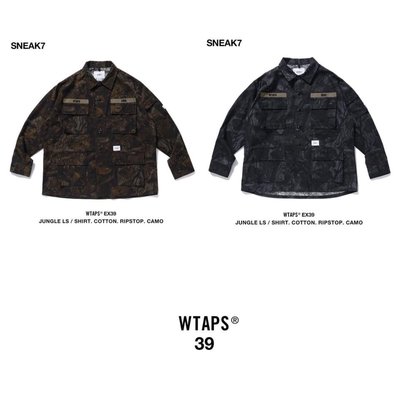 WTAPS JUNGLE LS SHIRT COTTON RIPSTOP CAMO 黑落葉迷彩M