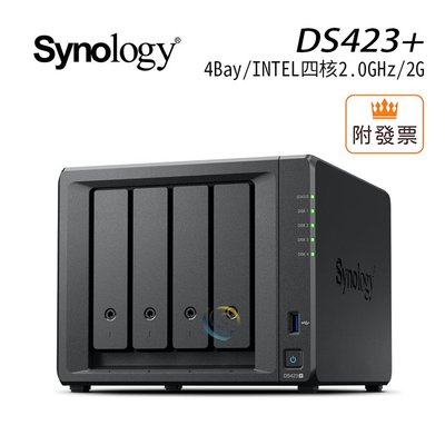 「阿秒市集」Synology 群暉 DS423+ 4Bay NAS INTEL 四核心 網路儲存伺服器 取代 DS420