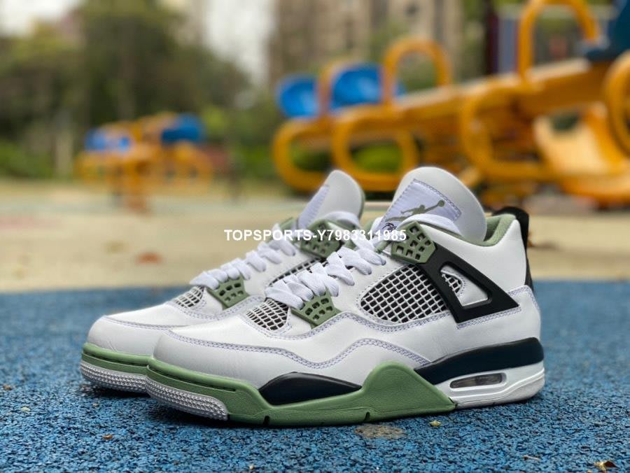 Air Jordan 4 AJ4 白綠黑抹茶綠海鹽籃球鞋AQ9129-103 | Yahoo奇摩拍賣