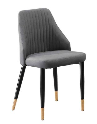 【生活家傢俱】HT-180-13：灰色皮餐椅【台中家具】洽談椅 休閒椅 造型椅 皮革+鐵腳休閒椅 北歐風