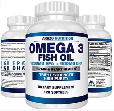 現貨美國Arazo Nutrition Omega3 Fish Oil2250mg高含量魚油120粒