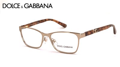 【本閣】DOLCE&GABBANA DG1244P 義大利精品光學眼鏡 純鈦板料小框金色玳瑁色 男女上班族 濾藍光全視線