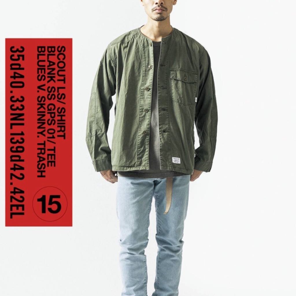 希望商店】 WTAPS SCOUT LS SHIRT 18SS 水洗無領軍衫| Yahoo奇摩拍賣