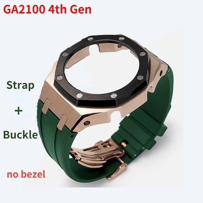 森尼3C-Ga2110 手錶的第 4 代第三代 GA2100 Mod 金屬錶殼錶帶橡膠錶帶不銹鋼表圈錶帶 + 帶工具的錶殼-品質保證