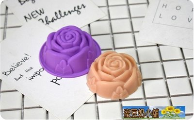 蜜豆奶小舖/單個玫瑰小皂模 diy手工皂矽膠模具 蛋糕烘焙模具 圆形玫瑰花模