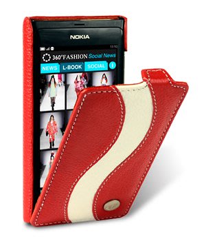 【Melkco】出清現貨 下翻紅白S型Nokia諾基亞Nokia N9 3.9吋真皮皮套保護殼保護套手機殼手機套