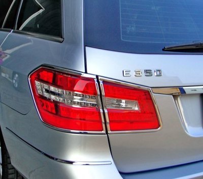 圓夢工廠 Benz S212 Wagon 09~13 E350 E400 E500 E63 鍍鉻銀 車燈框飾貼 後燈框