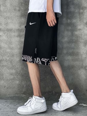 【熱賣精選】Nike耐克新品動漫假兩件短褲五分褲休閒褲人氣爆款NK透氣冰絲男款-LK49327