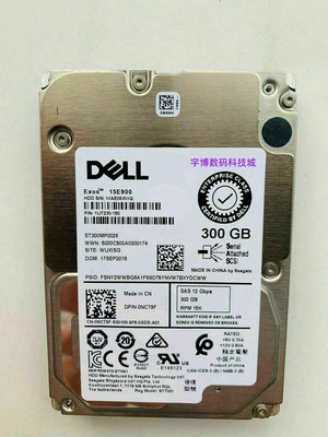 DELL 300G 15K SAS 12GB 2.5寸 R830 R840 R930 R940 伺服器硬碟