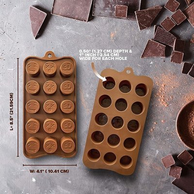 美國進口 可愛卡通Emoji錶情糖果DIY自制巧克力模型烘焙硅膠模具