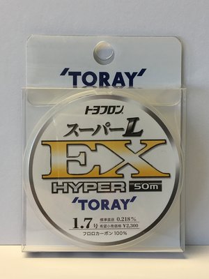 [魚彩釣具]碳纖線 --日本製TORAY トヨフロン スーパーL.EX HYPER #1.7號 50m-- 子線.卡夢線