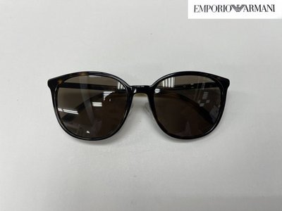 光寶眼鏡城(台南)EMPORIO ARMANI 圓形塑款太陽眼鏡,有金屬鼻座鼻墊,EA4165D/5026/73