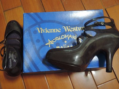 真品 Vivienne Westwood X melissa 糖果高跟膠鞋  9成新  馬莉鞋   羅馬鞋