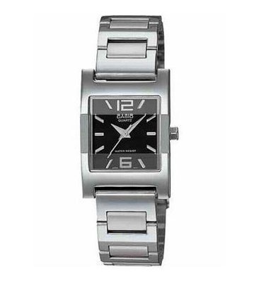 CASIO watch 氣質典雅方采女腕錶黑.銀白.粉紅.水藍四款.型號:LTP-1283D-2ADF