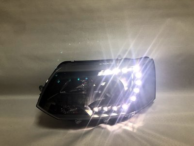 新店【阿勇的店】VW福斯T5 2010~2015年小改款C型LED DRL R8黑框魚眼大燈 T5 大燈
