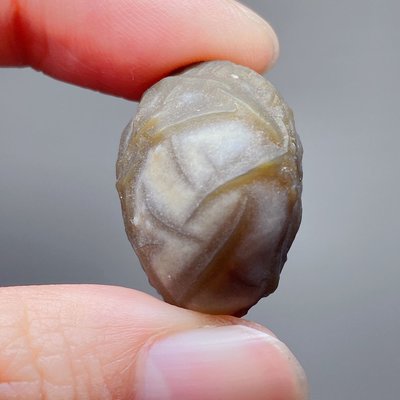 【巽玉閣】阿拉善戈壁大顆經脈石入門款瑪瑙荊棘紋原石單顆-奇石收藏,標本,原礦,原石