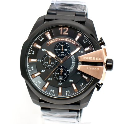 DIESEL DZ4309 手錶 53mm 大錶面 鍍黑 玫瑰金 計時 男錶女錶