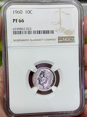 【二手】 NGC-PF66 美國1960年10分銀幣 羅斯福總統10C1557 錢幣 紙幣 硬幣【奇摩收藏】