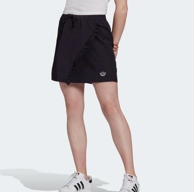【Dr.Shoes 】Adidas Originals BELLISTA 黑色 短裙 小LOGO 休閒 FU3857