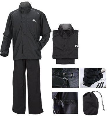 【飛揚高爾夫】Kasco Rain Suit 男雨衣 黑色 , #ARW-006 雨衣