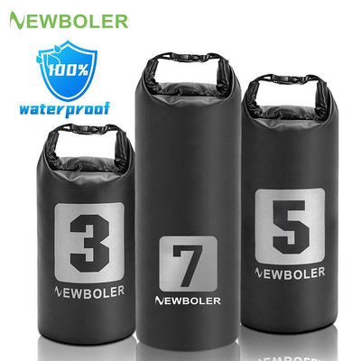 Newboler 3L / 10L / 15L / 20L 便攜式乾袋戶外海洋包防水幹水桶袋  帶拉鍊口袋
