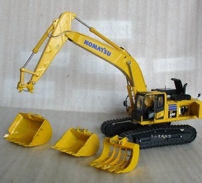[丸山建機模型店]---KOMATSU PC500-10MO+工具(換斗器+二挖斗)模型 1/43 怪手挖土機模型