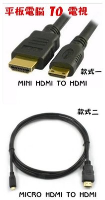 迷你MINI HDMI 微型 MICRO HDMI TO 轉 HDMI 平板 相機 轉HDMI
