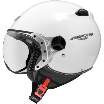ASTONE 安全帽飛行帽 素色款內建墨鏡KSS 白色
